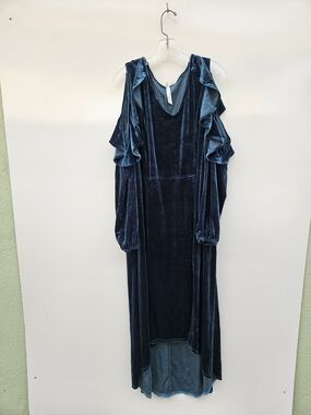 NY Collection Velvet Maxi Dress in Deep Teal Size 2X